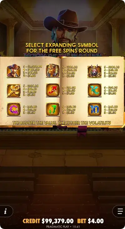 Book of Fallen expanding symbol